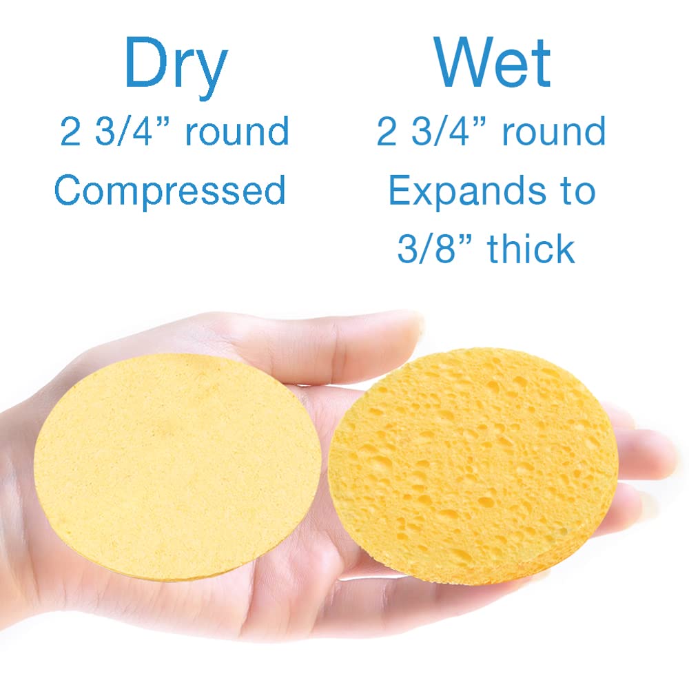 ForPro Professional Collection Premium Compressed Facial Sponges, 50-Count Cellulose Sponges for Facial Cleaning, Exfoliating and Makeup Removal Beauty & Personal Care ForPro Professional Collection