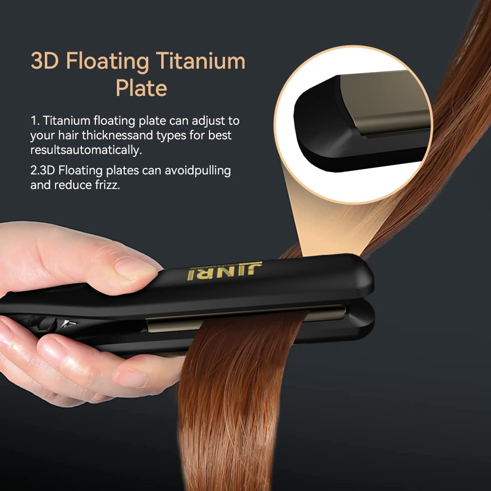 3 in 1 Hair Styling Tool: Straightening Brush, Crimper, and Flat Iron | Heated Brush for Smooth, Anti-Frizz Hair | Electric Straightener Beauty & Personal Care JINRI
