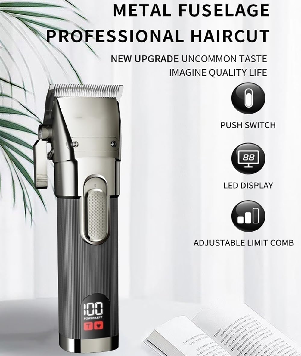 GLESVOWIO Hair Cutting Tool Professional Barber Hair Trimmer for Men 2 Speed Beard Trimmer Rechargeable Hair Clipper Grooming Haircut Machine Beauty and Personal Care GLESVOWIO