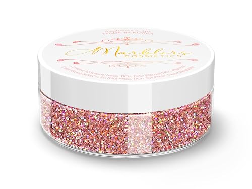 MARBLERS Holographic Face & Body Glitter [Holo Pink Rose] 0.18oz (5g) | Fine | Non-Toxic | Cruelty-Free | Festival, Rave & Party Makeup | Eye, Hair Beauty & Personal Care MARBLERS