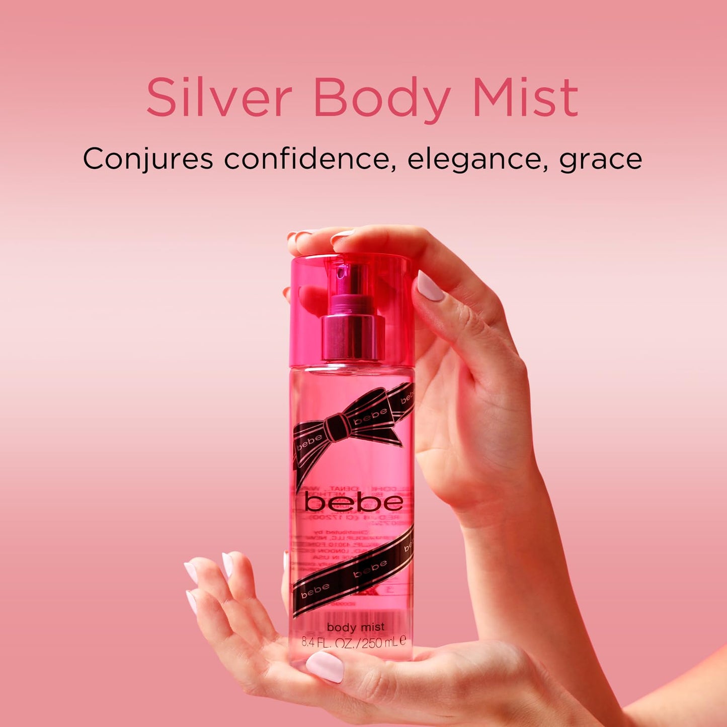 Bebe Silver Body Mist - Body Spray for Women with Mango, Tuberose, Peony, Jasmine, Rose, Cedarwood, Musk, and Sandalwood Fragrance Mist - 8.4 oz Beauty & Personal Care bebe