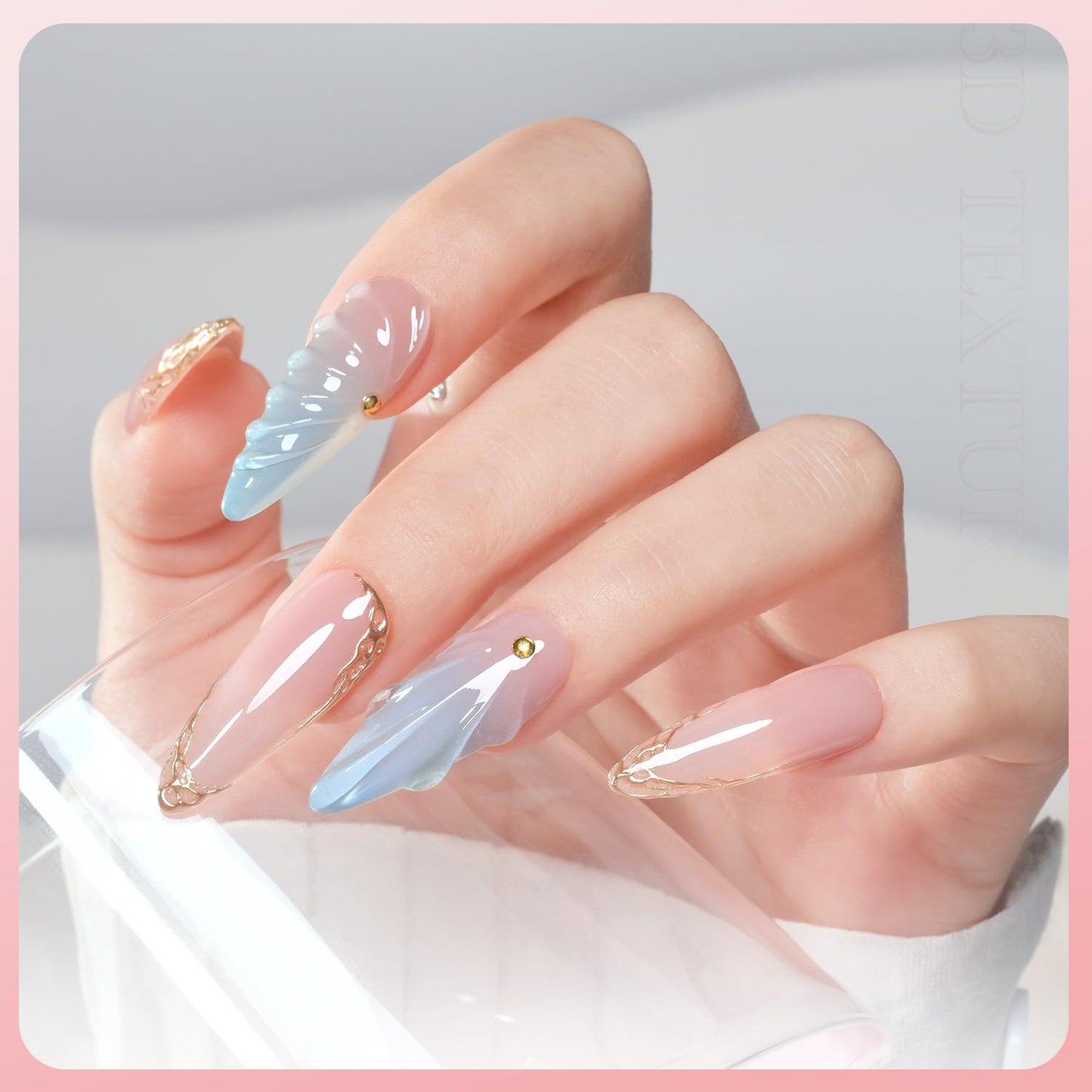 GAOY 2Pcs 3D Nail Gel, Clear Sculpting Gel for Carving, Molding & Painting Nail Art Designs, Glue for Rhinestone Gems Decoration Beauty and Personal Care GAOY