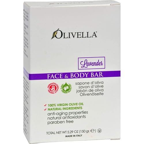 Olivella Face and Body Bar Soap Lavender - 5.29 oz Beauty & Personal Care Olivella