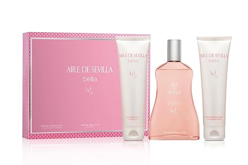 Instituto Español Aire de Sevilla Bella Gift Set for Women,Travel Size Eau de Toilette, Body Gel & Body Lotion (100 ml / 3.4 fl oz Each) Beauty & Personal Care Instituto Español
