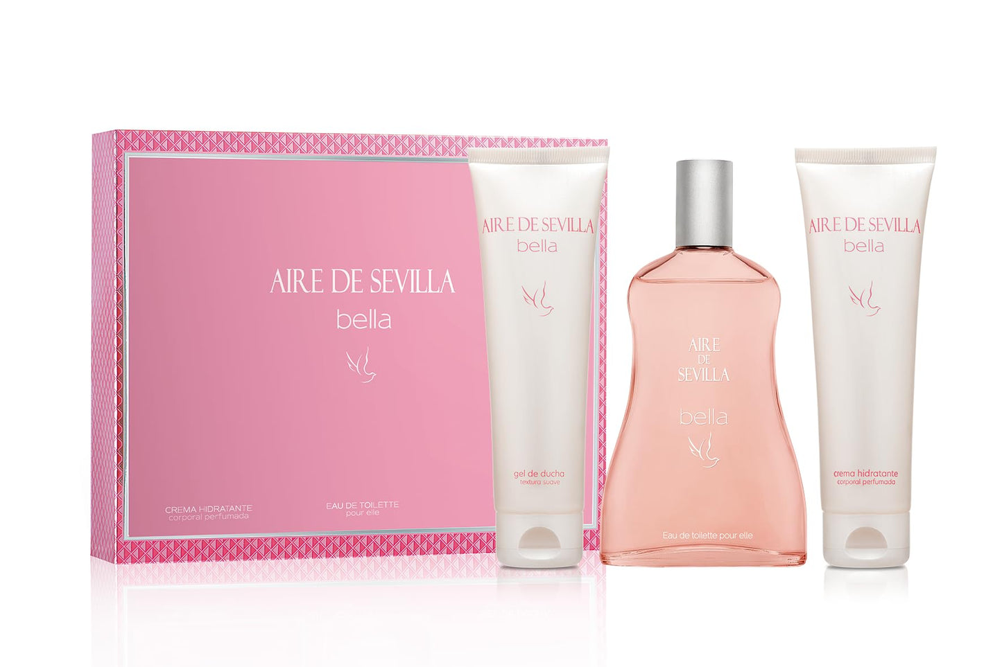 Instituto Español Aire de Sevilla Bella Gift Set for Women,Travel Size Eau de Toilette, Body Gel & Body Lotion (100 ml / 3.4 fl oz Each) Beauty & Personal Care Instituto Español