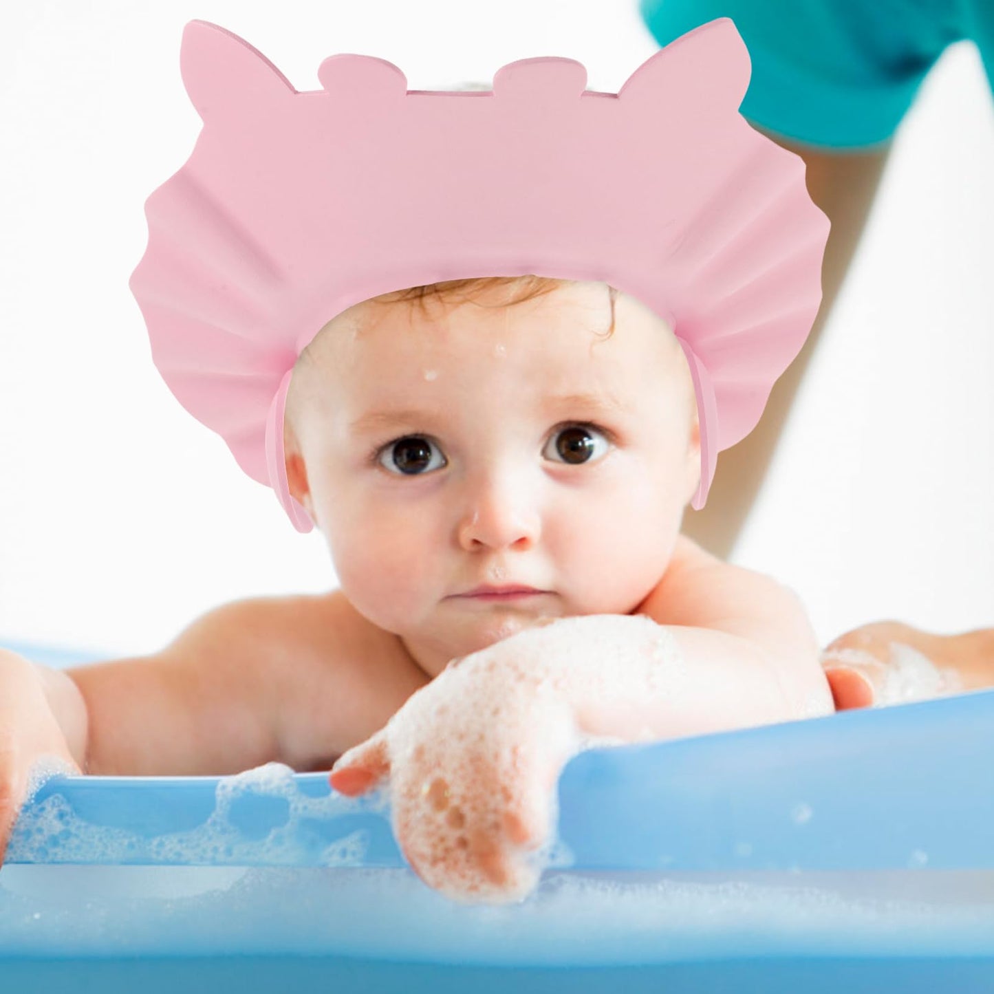 Baby Shower Cap for Washing Hair - Adjustable Hippo Toddler Shampoo Hat with Ear Flaps, Waterproof Kids Bath Visor Shield to Keep Water Out of Eyes Beauty and Personal Care Healifty