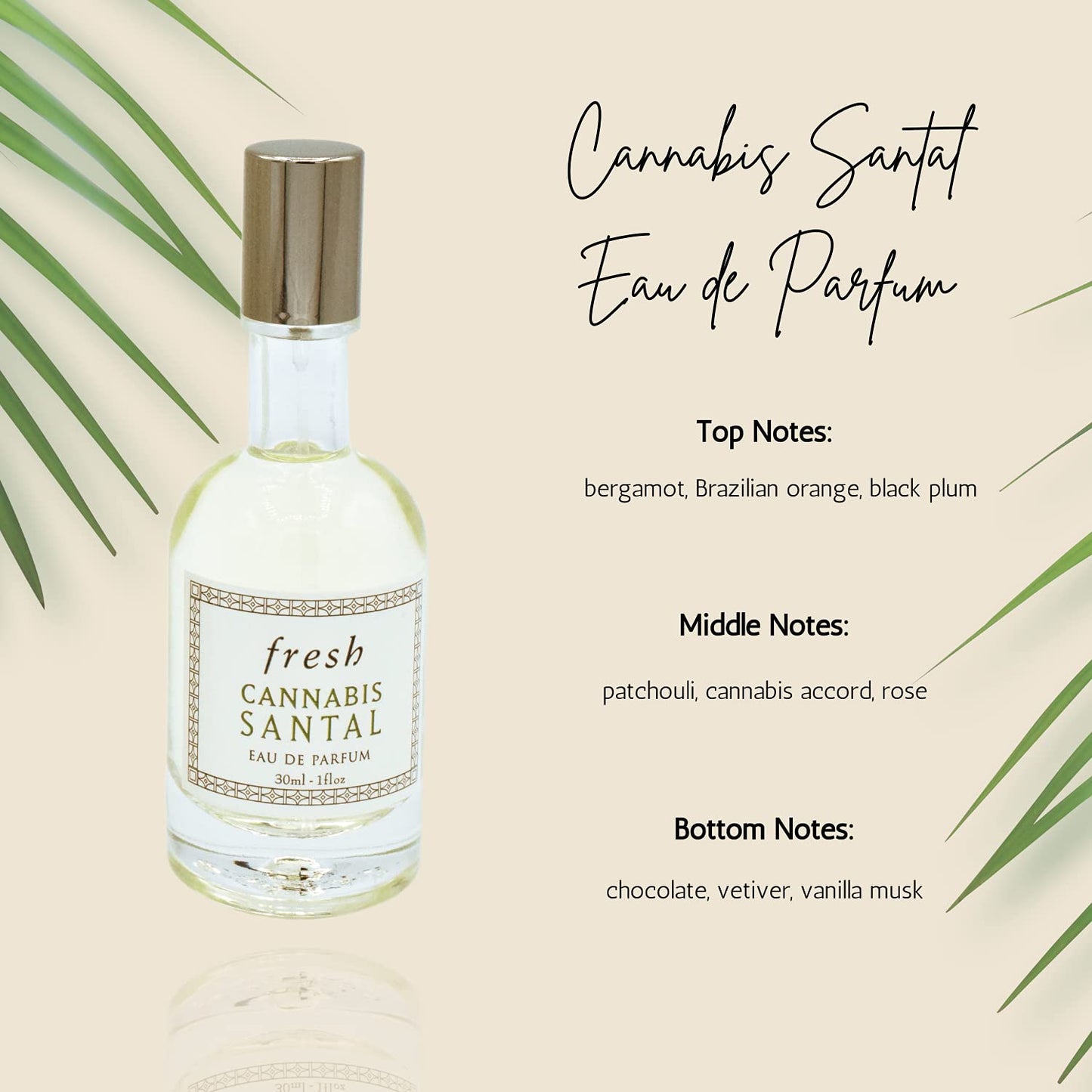 Fresh Cannabis Santal 1 oz Eau de Parfum Spray Beauty & Personal Care Fresh