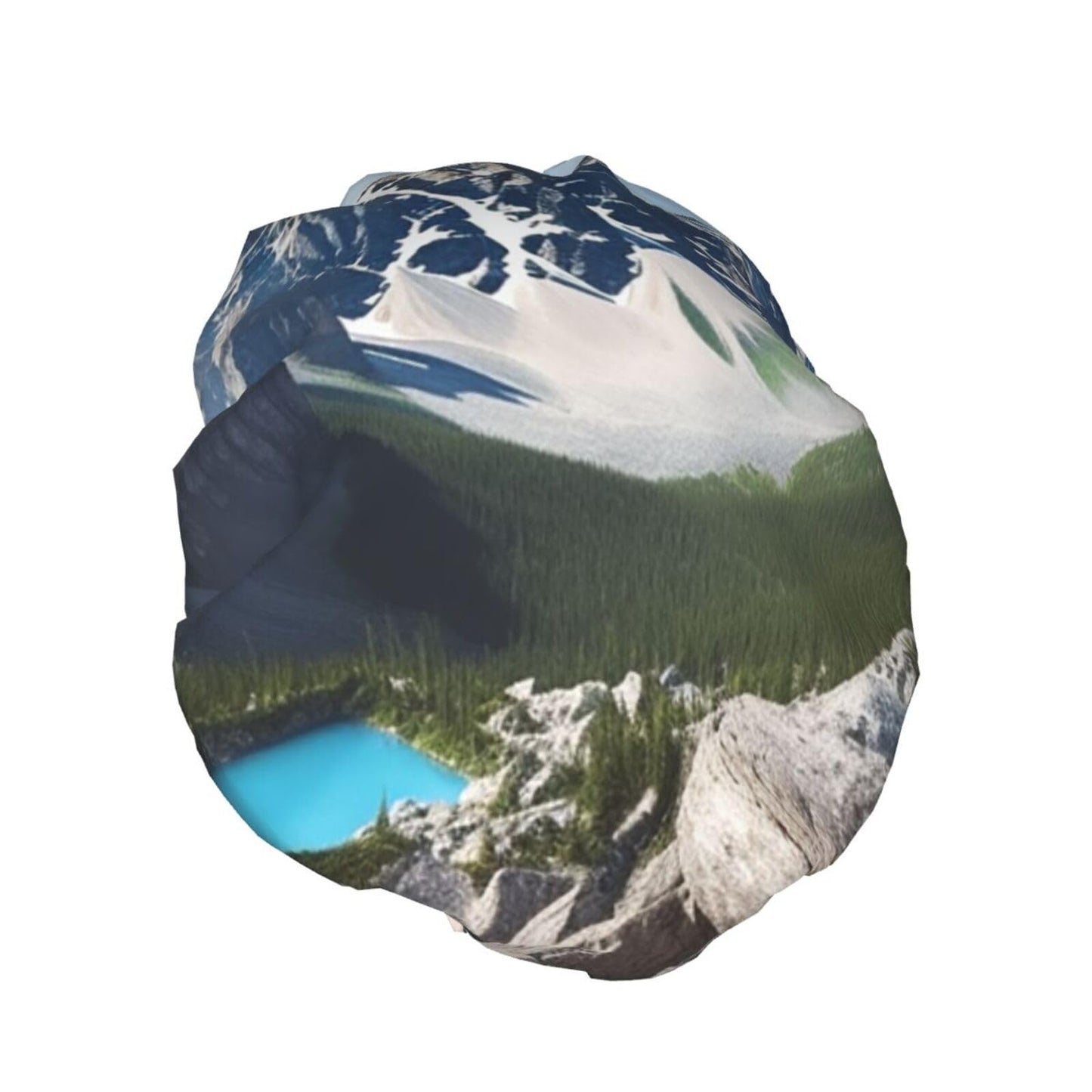 Mountains Shower Cap for Women Men Large Reusable Shower Bonnet Double-Layer Waterproof Bath Caps Elastic Band Hair Hat for All Hairstyles Beauty and Personal Care BWLHJKE