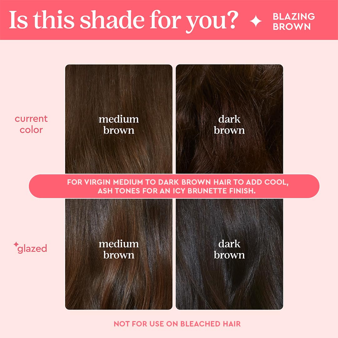 Glaze Supergloss Color Conditioning Gloss - Hydrating Semi-Permanent Color Hair Gloss & Shine Boost - For Natural Medium to Dark Brown Hair - 6.4 Fl Beauty and Personal Care glaze