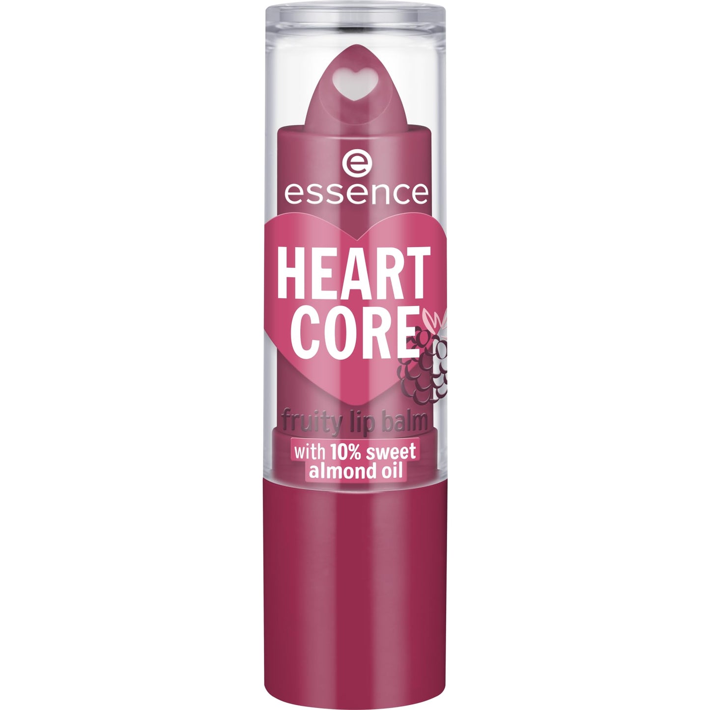 Essence Heart Core Fruity Lip Balm, Color 05 - Bold Blackberry, 1 unit Beauty and Personal Care Essence Cosmetics
