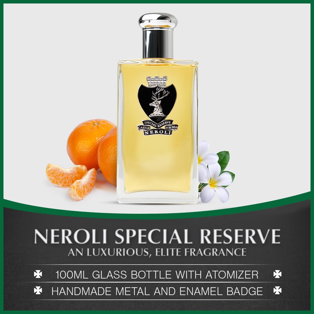 Castle Forbes Neroli Special Reserve Men's Cologne, 100ml | Luxurious, Elite Fragrance with Precious Essential Oils | Paraben-Free, Cruelty-Free Beauty & Personal Care Castle Forbes