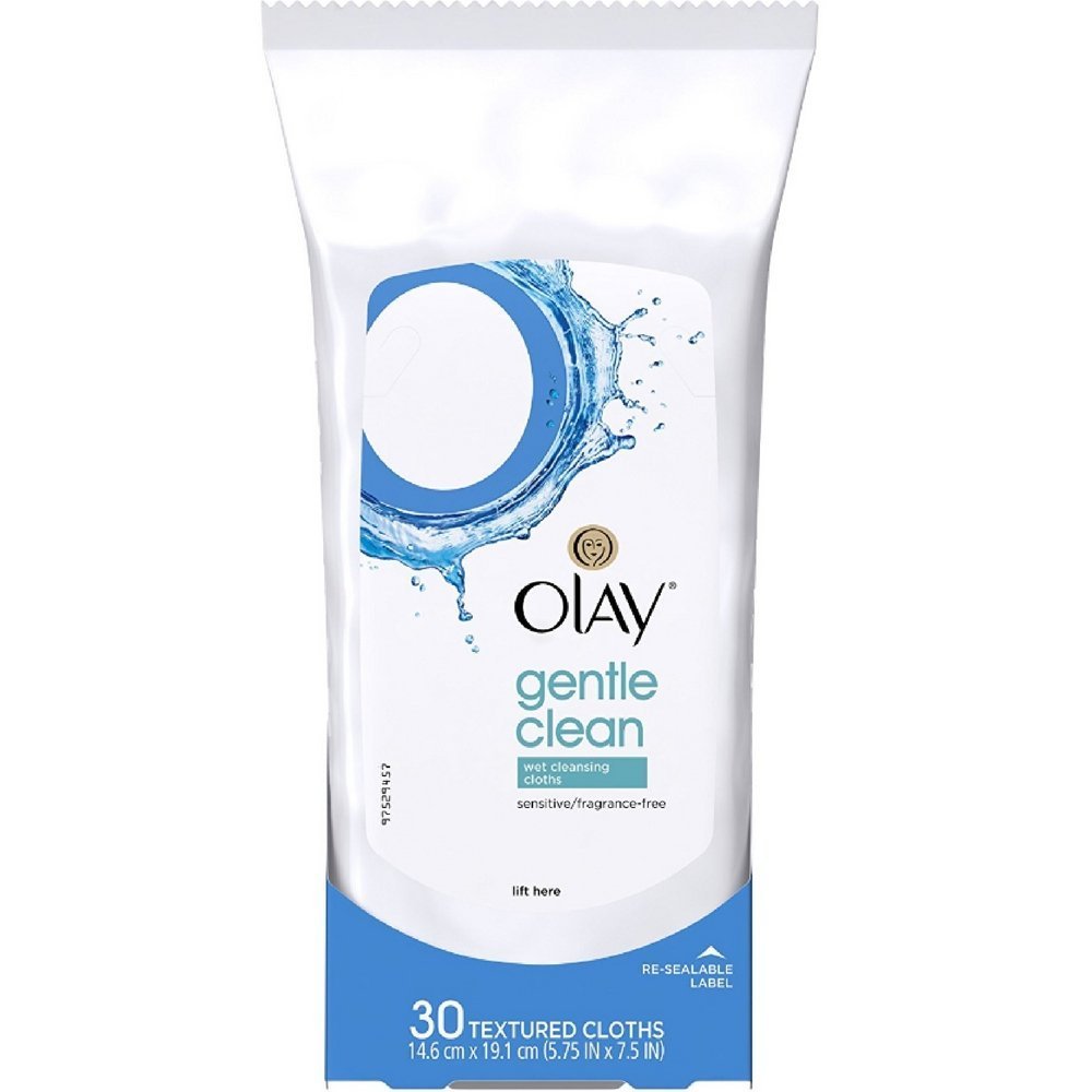 OLAY Wet Cleansing Cloths Gentle Clean, Sensitive/Fragrance-Free 30 Ea ( Pack of 12) Beauty & Personal Care Olay