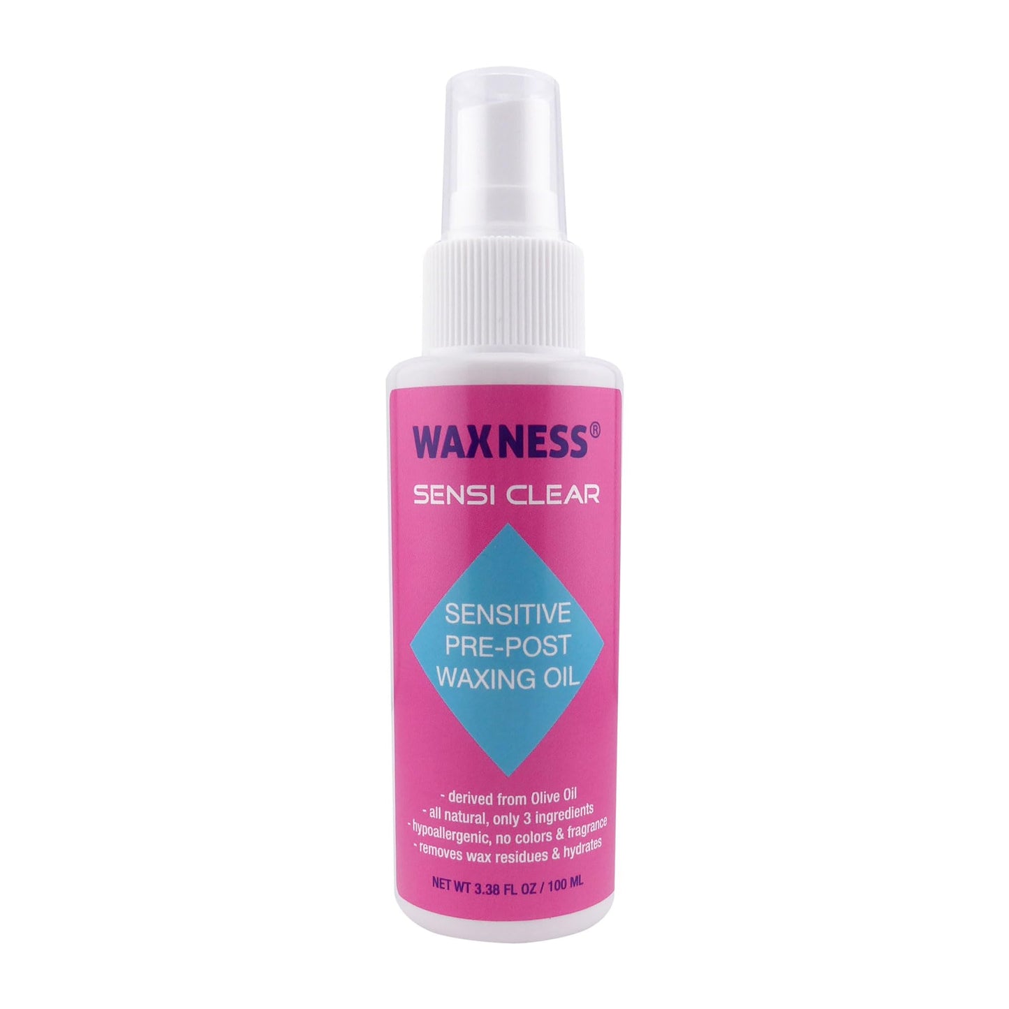 Waxness Sensi-Clear Pre-Post Waxing Oil 3.38 oz (100 ml) - Professional Oil for Pre & Post Waxing Care, Residue Removal - Made in Italy Beauty and Personal Care Waxness