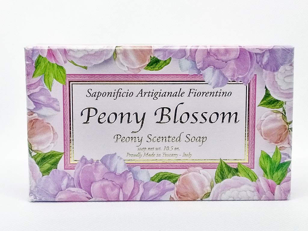 Saponificio Artigianale Fiorentino Peony Blossom Soap 300gr (10.5 oz) - Made in Italy Beauty & Personal Care Saponificio Artigianale Fiorentino