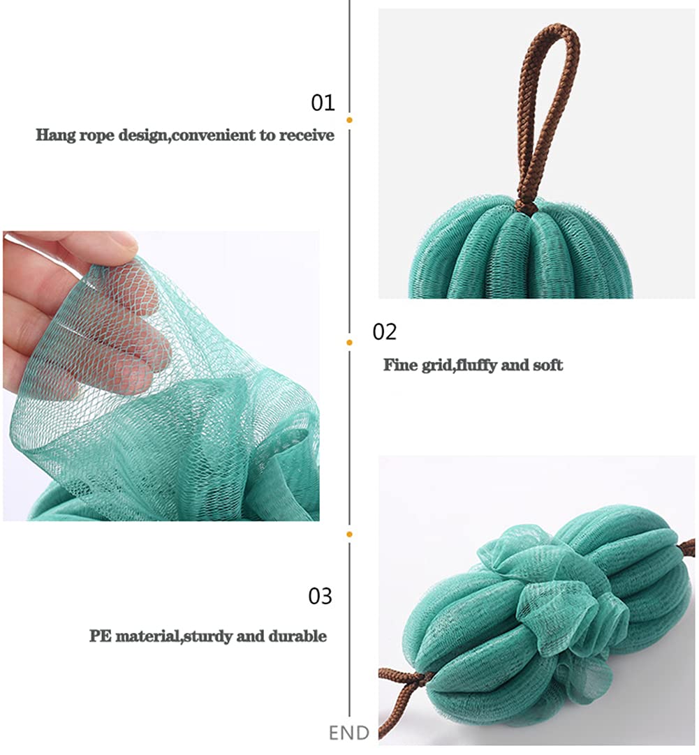 Long Bath Loofah Shower Sponge Mesh Pouf Stretchable Shower Ball Bath Body Back Brush Exfoliating Body Scrubber Mesh Pouf for Men and Women Pack of 3 Beauty and Personal Care N\A