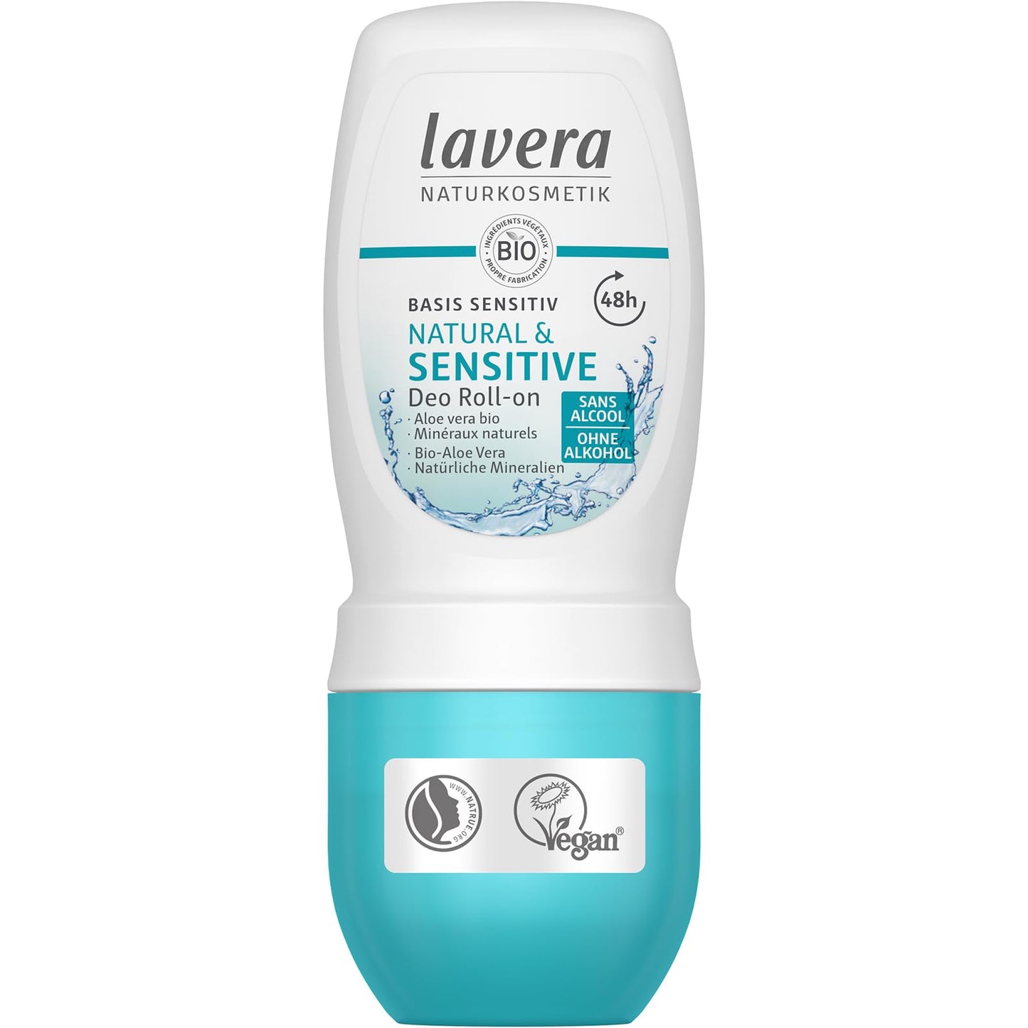lavera Deo Roll-On Basis sensitiv Natural & Sensitive NATURAL & SENSITIVE 48h - vegan - natural cosmetics - organic aloe vera & natural minerals Beauty and Personal Care lavera