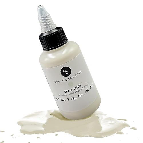 Narrative Cosmetics UV Fluorescent Alcohol Airbrush Paints - 2 fl oz, Glow Effect, Waterproof, Sweatproof, Highly Pigmented Liquid Makeup Beauty & Personal Care Narrative Cosmetics