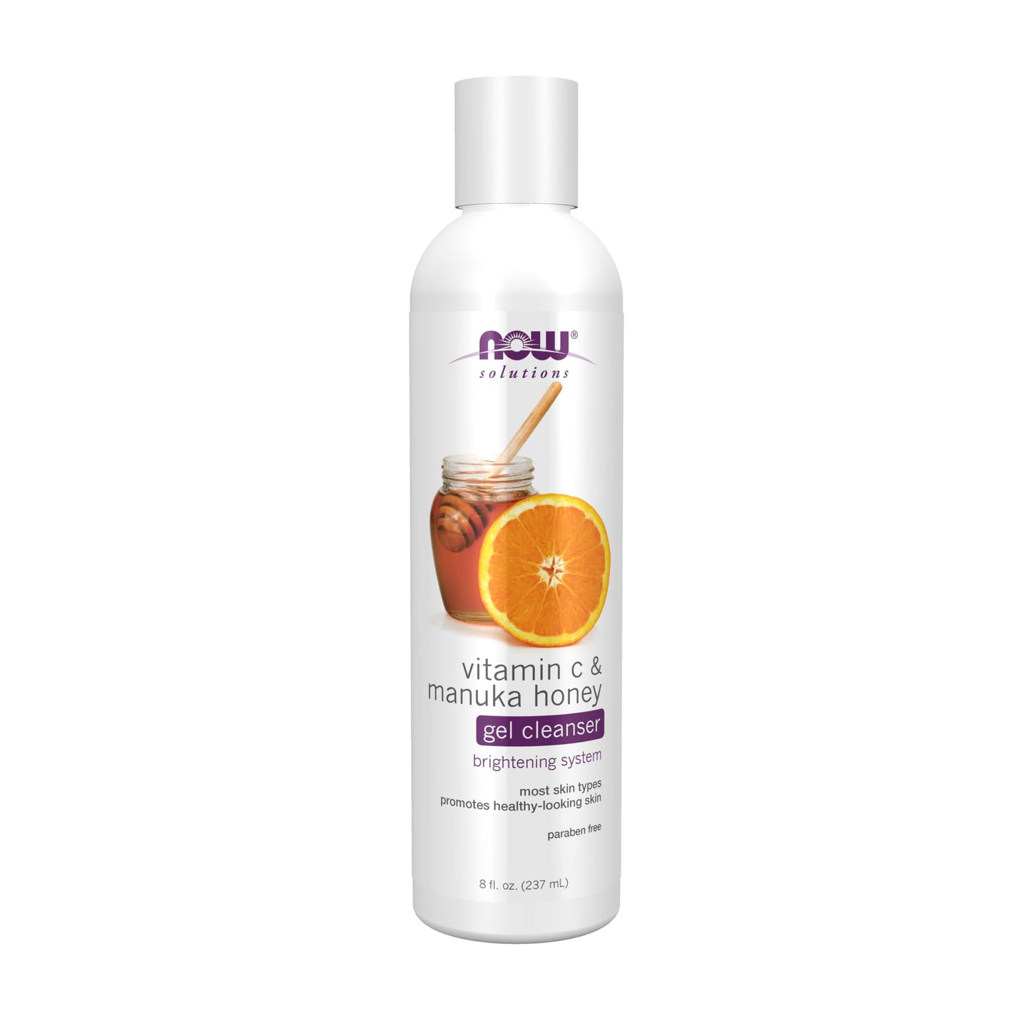 NOW Foods Solutions, Vitamin C and Manuka Honey Gel Cleanser, Brightening System, Promotes Healthy-Looking Skin, 8-Ounce Beauty & Personal Care NOW Foods