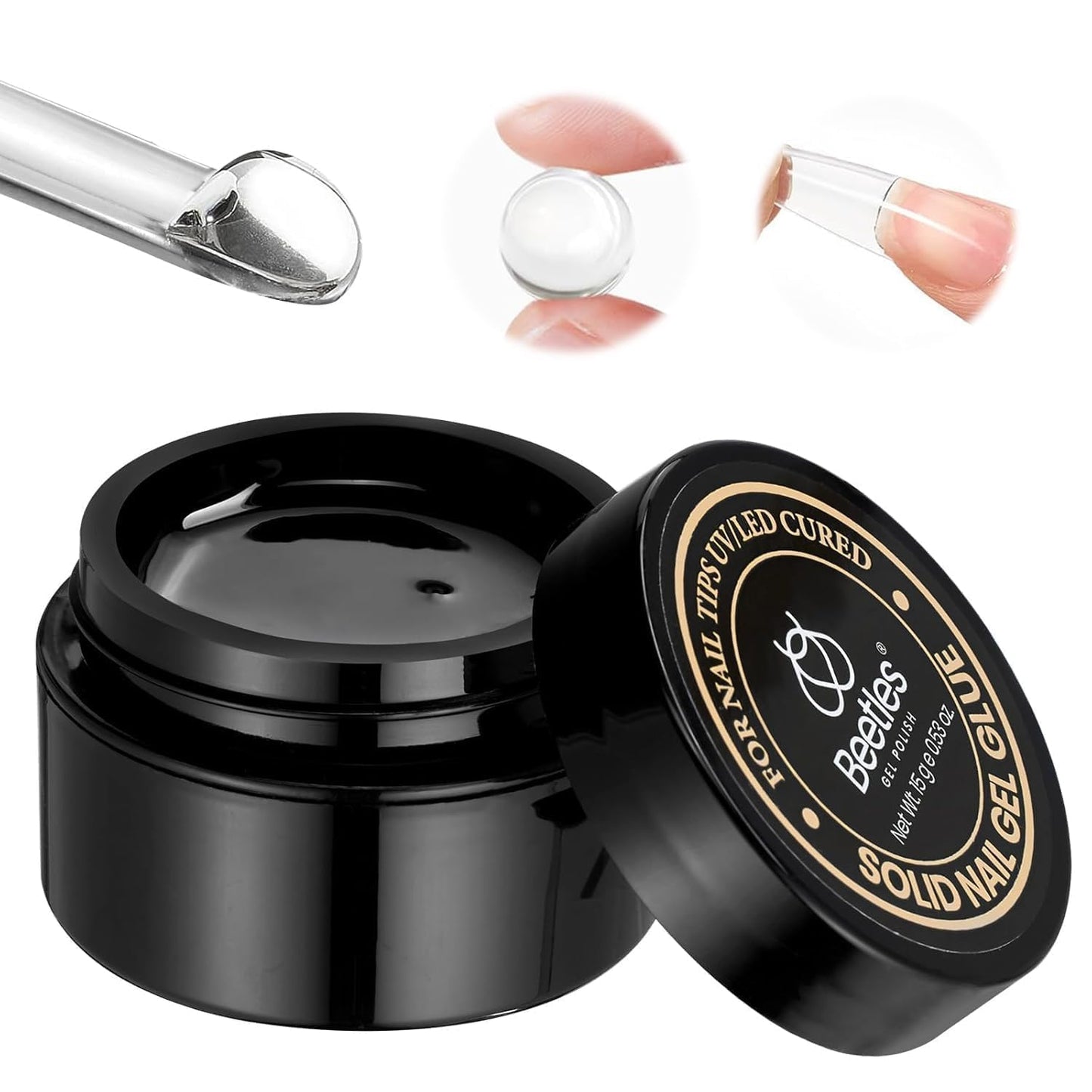 Beetles Solid Nail Glue Gel for False Tips, Poly Extension Gel Nail Kit All in One Kit for Nail Manicure Beginner Starter Kit DIY at Home Gift Beauty and Personal Care beetles Gel Polish Default Title