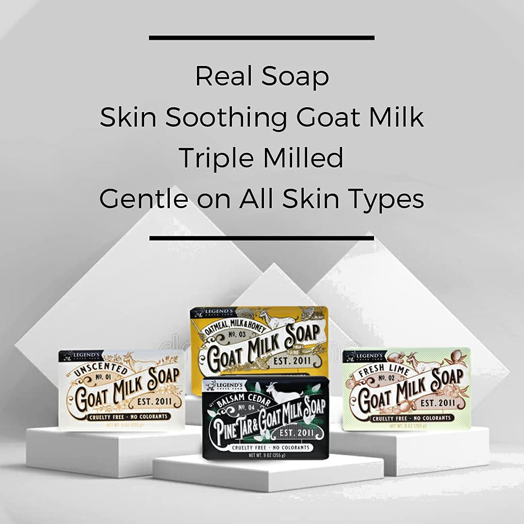 Legend's Creek Farm Triple Milled Goat Milk Soap, Fresh Lime, 9 Oz Beauty & Personal Care Legend's Creek