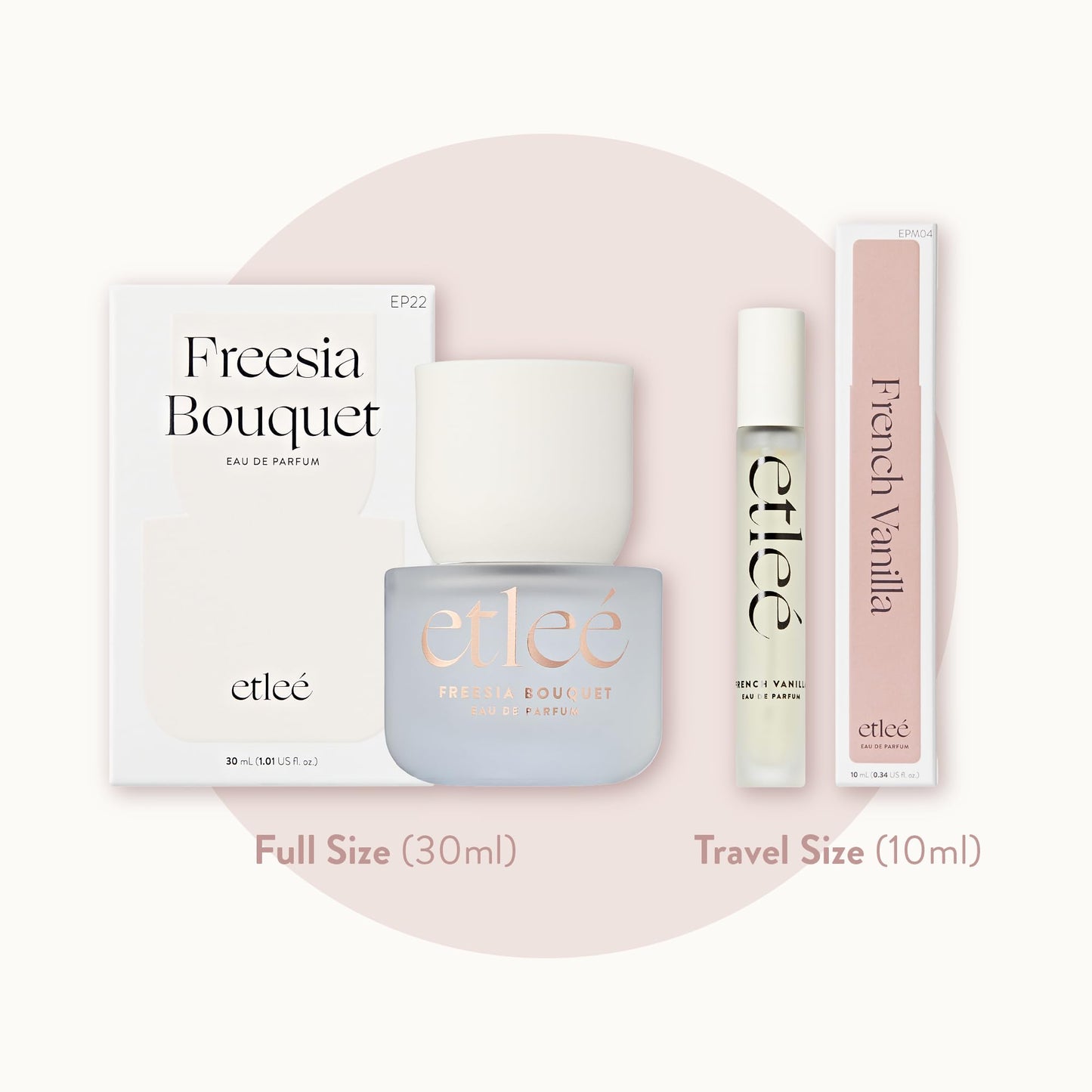ETLEÉ Freesia Bouquet Eau de Parfum 1.01oz, Oriental Floral Long Lasting Perfume With Vanilla, Bergamot, Orange, Peach & Cardamom, Layerable Luxury Beauty & Personal Care ETLEÉ