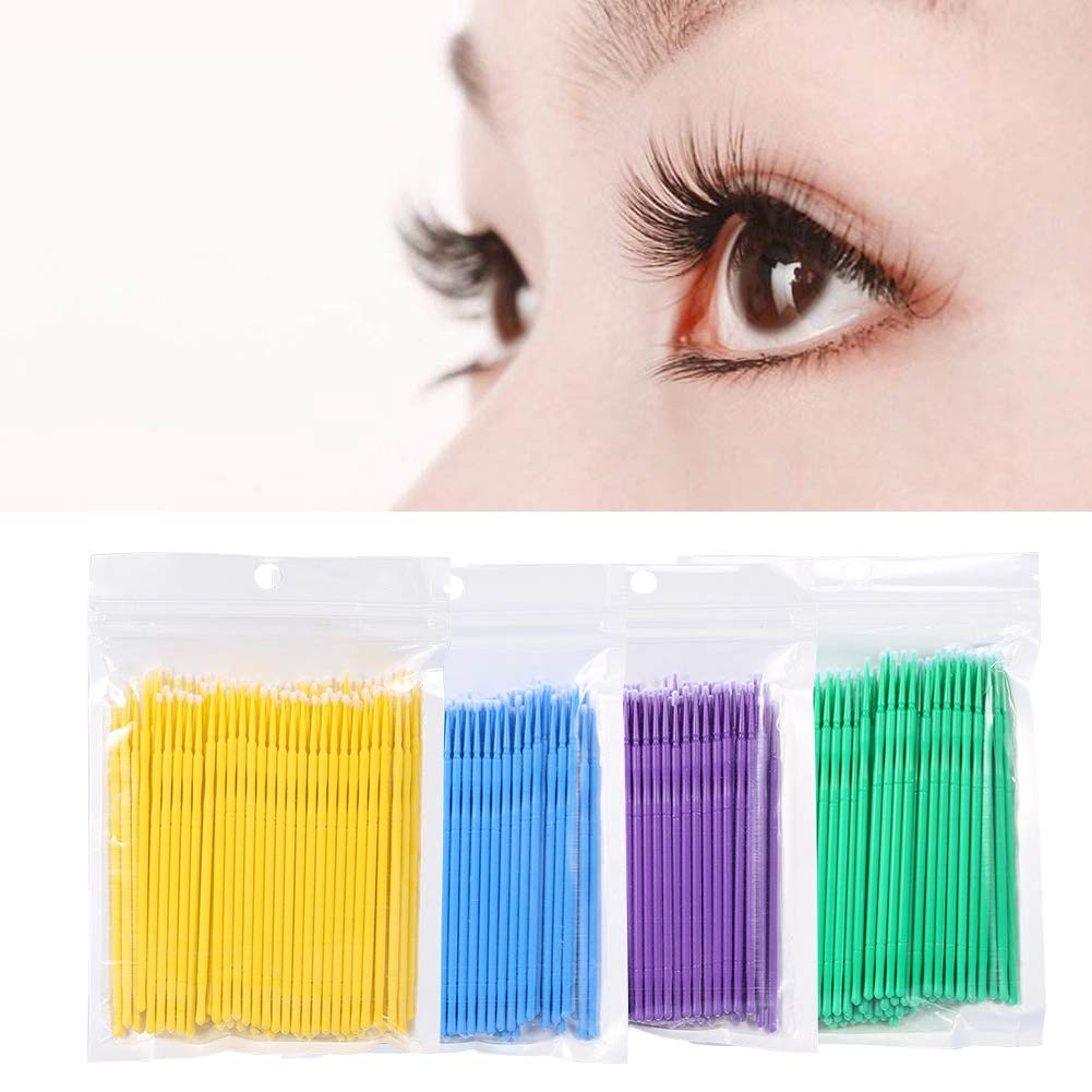 Salmue 4 Colors Available 100PCS/Bag Disposable Micro Applicator Brushes, Women Eyelash Extension Brushes for Makeup Brushes, Extension Mascara Brush Beauty & Personal Care Salmue