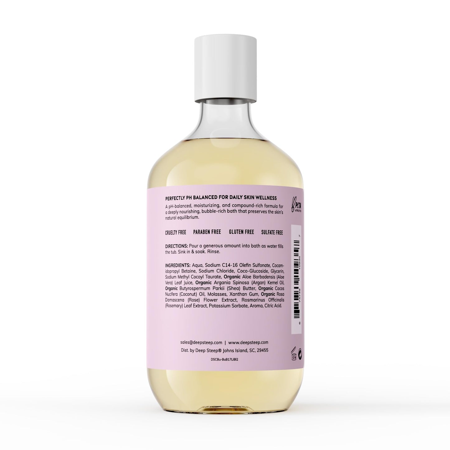 Deep Steep Lilac Blossom Bubble Bath for Women, Hypoallergenic, Clinically Tested, Clean Formula for Sensitive Skin, Sulfate-Free, 17 fl oz Bottle Beauty and Personal Care Deep Steep
