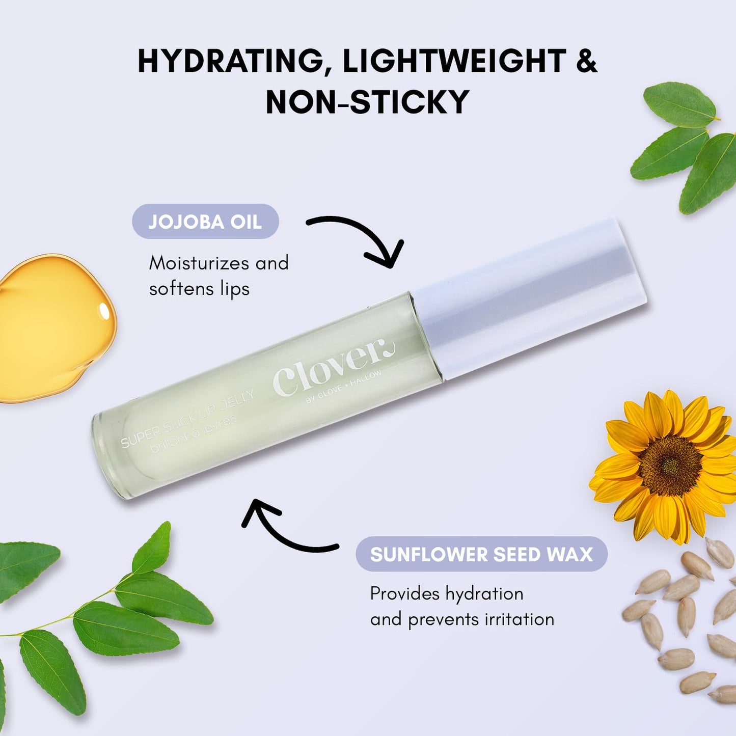 Clover Super Slick Lip Gloss | Non Sticky Lip Jelly, Moisturizing And Hydrating Pigmented Lip Gloss | Cruelty-Free & Vegan Lip Makeup | Shade - Go To Beauty & Personal Care Clover