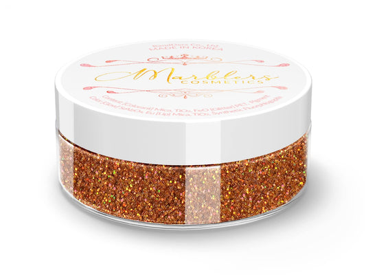 MARBLERS Holographic Face & Body Glitter [Holo Burnt Orange] 0.18oz (5g) | Fine | Non-Toxic | Cruelty-Free | Festival, Rave & Party Makeup | Eye Beauty & Personal Care MARBLERS