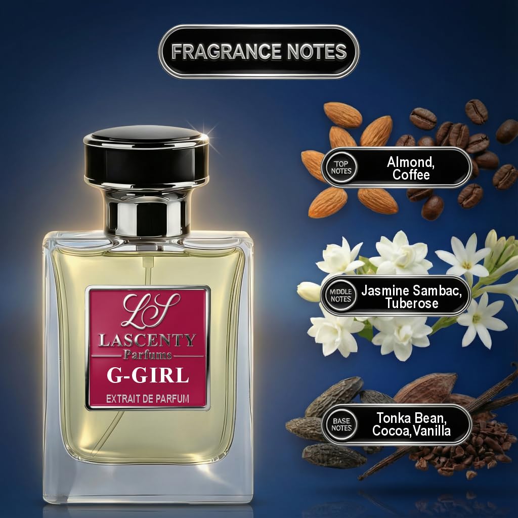 LaScenty G-GIRL Inspired by the Iconic Blue Stiletto Fragrance, Sweet Floral Gourmand Perfume for Women, Long Lasting Intense Fragrance with Strong Beauty & Personal Care LaScenty