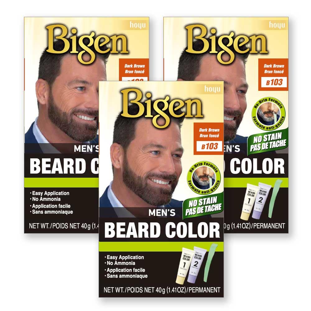 Bigen Men’s Beard Color 103 Dark Brown - 3 Pack Beauty & Personal Care Bigen