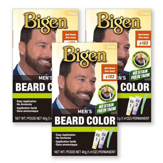 Bigen Men’s Beard Color 103 Dark Brown - 3 Pack Beauty & Personal Care Bigen