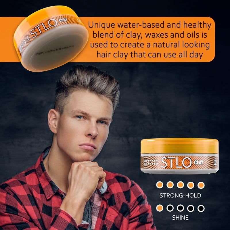 STLO Clay Everyday Essential - Strong Hold Matte Finish Hair Styling Clay for Men Beauty & Personal Care STLO