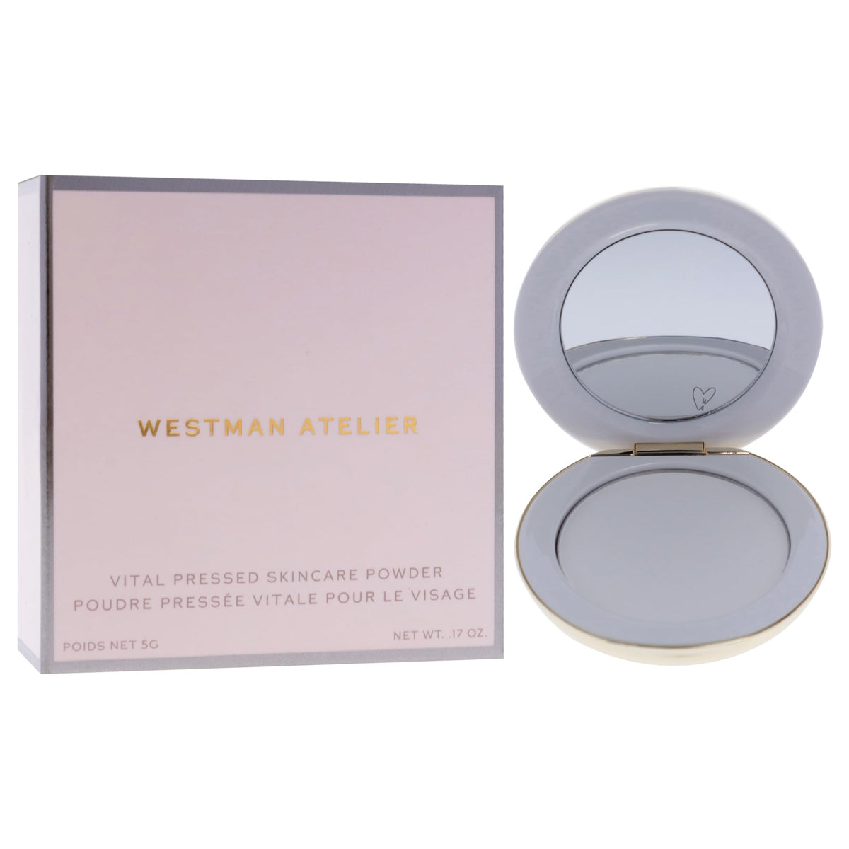 Westman Atelier Vital Pressed Skincare Blurring Talc-Free Setting Powder Translucent - 0.17 oz