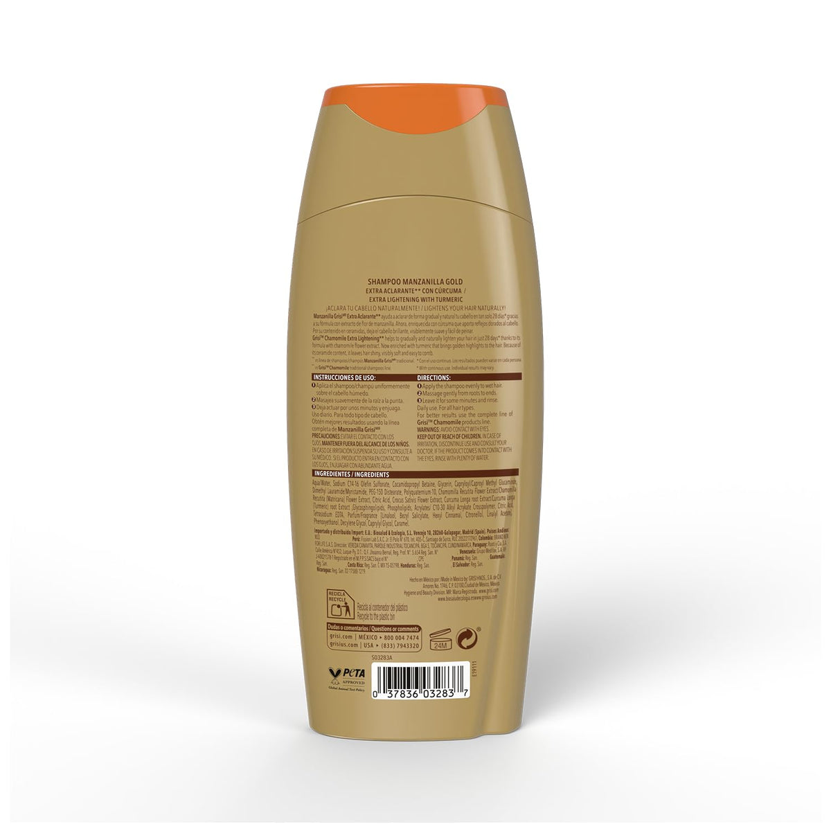 Grisi Manzanilla Gold Extra Lightening Shampoo with Chamomile Extract & Turmericfor Naturally Brighter, Soft & Luminous Hair | Extra Lightening Beauty & Personal Care Manzanilla Grisi