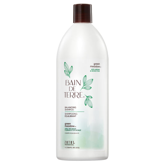 Bain de Terre Green Meadow Balancing Shampoo, Gentle Cleansing for Soft, Silky Hair with Argan & Monoi Oils, Paraben-free, Color-Safe, 33.8 Fl Oz Beauty & Personal Care Bain de Terre