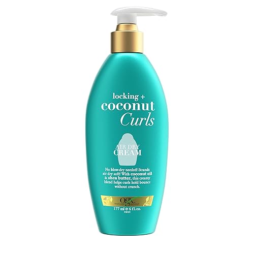 OGX Locking + Coconut Curls Air Dry Cream, No Parabens, 6 oz Beauty & Personal Care OGX