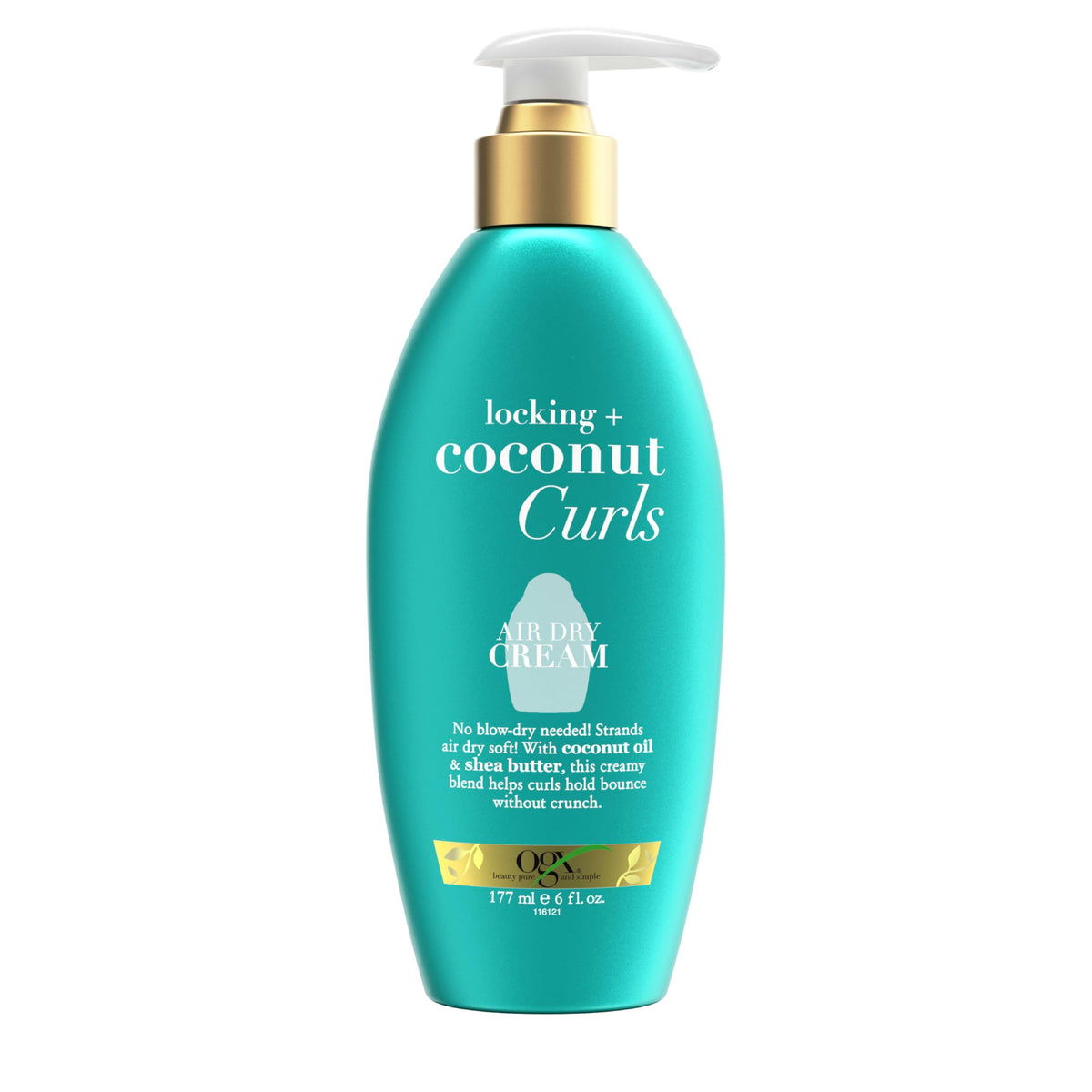 OGX Locking + Coconut Curls Air Dry Cream, No Parabens, 6 oz Beauty & Personal Care OGX