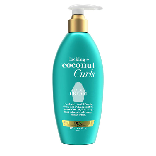 OGX Locking + Coconut Curls Air Dry Cream, No Parabens, 6 oz Beauty & Personal Care OGX