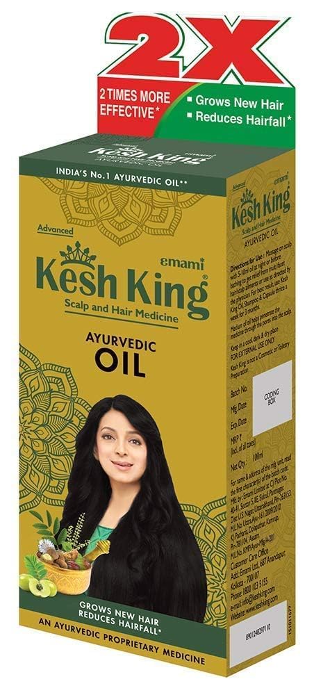 Kesh King Ayurvedic Hair Oil | Herbal Oil with Bhringraj & Amla | Enhance Hair Growth | Reduce Hairfall | Nourishes Scalp | Provides Long & Thick Hair