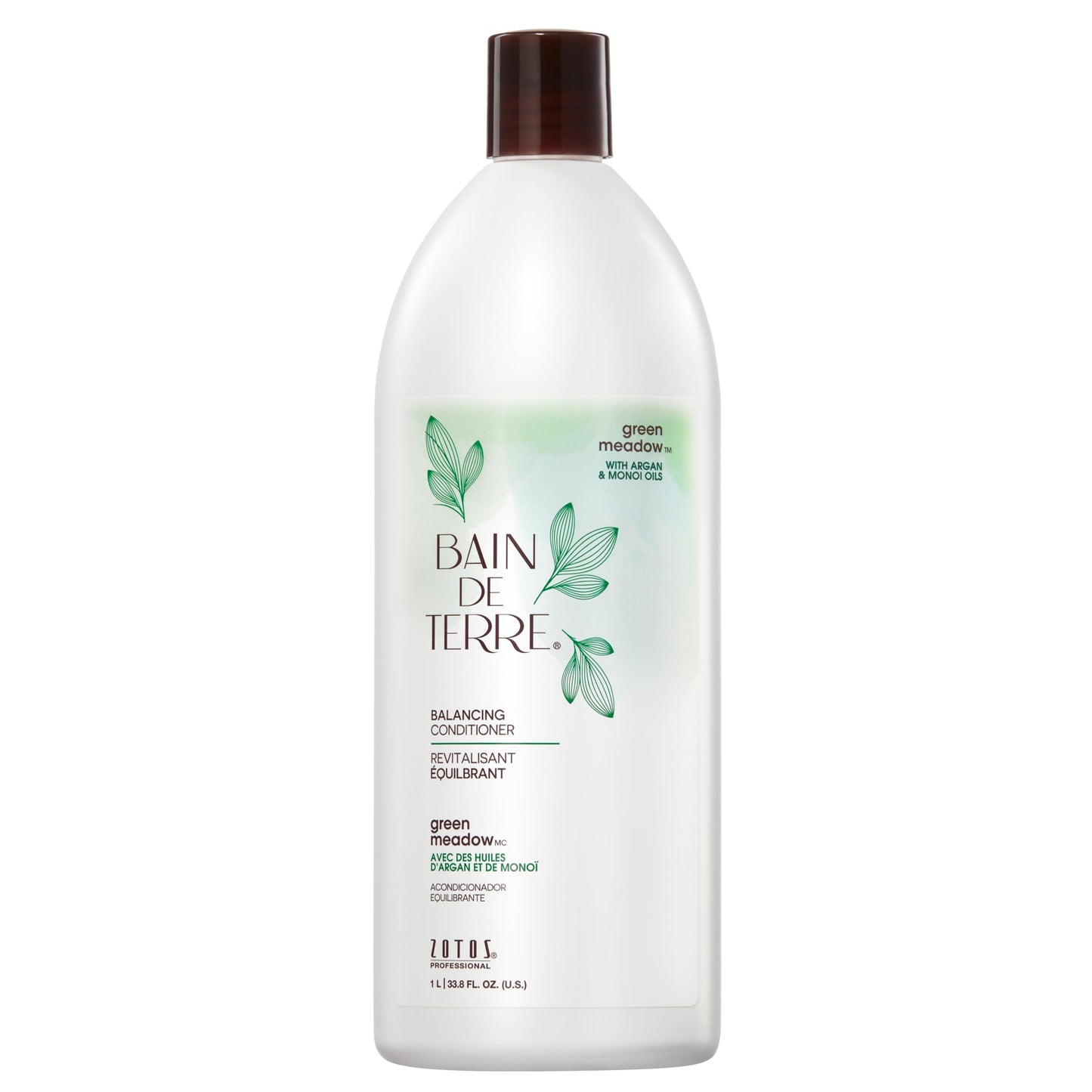 Bain de Terre Green Meadow Balancing Conditioner, Gentle Moisture Balance for Soft, Silky & Bouncy Hair with Argan & Monoi Oils, Paraben-free Beauty & Personal Care Bain de Terre
