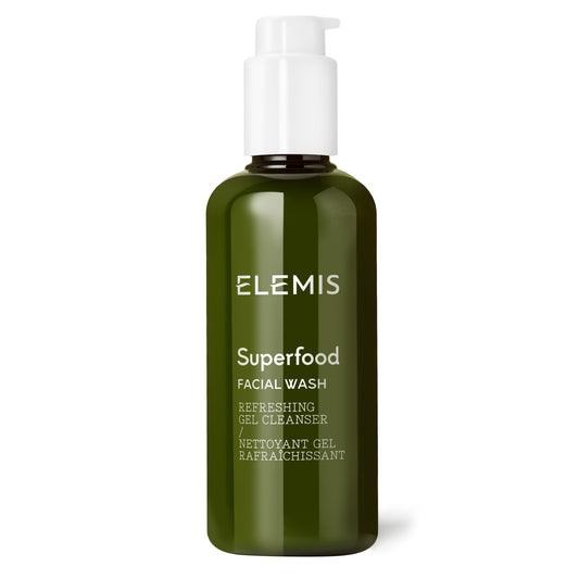 ELEMIS Superfood Facial Wash 200ml, Daily Gel Cleanser with Prebiotics for Glowing, Balanced Skin, Hydrating Cleanser for Face Beauty & Personal Care ELEMIS