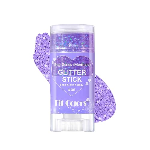 Waterproof St. Patrick’s Day Green/Purple Hair & Face Glitter Stick | Sparkling Gold Body Glitter Gel | Festival Rave Accessories for Women & Kids Beauty & Personal Care MINXUEYEN