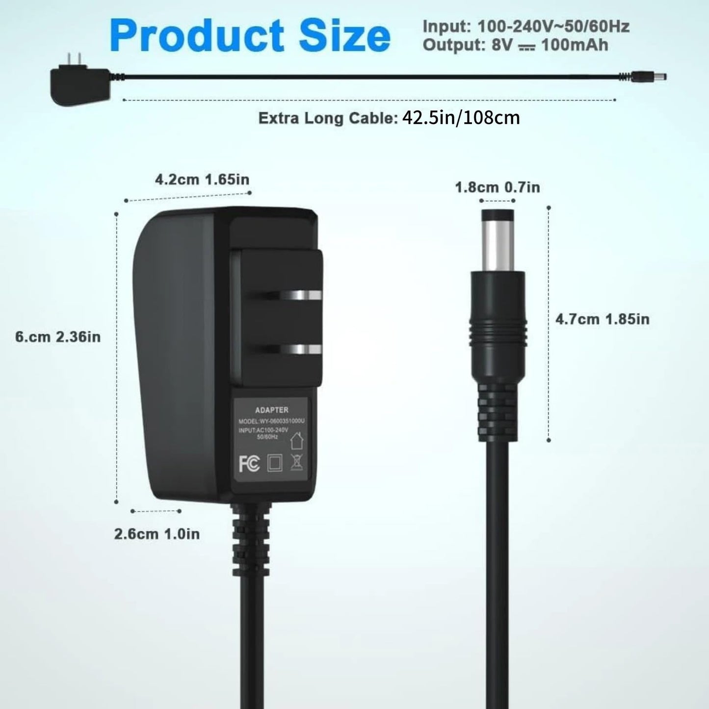 8V Shaver Charger Power Cord Replacement for Philips Norelco HQ840, 3000 Series, MG3750, MG3760 Trimmer Beauty and Personal Care DAGIJIRD