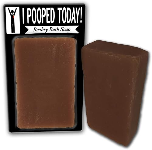 I Pooped Today Soap Chocolate Bath Soap Poop Gags for Women Men Chocolate Novelty Soap Secret Santa Unisex White Elephant Stocking Stuffers for Men Beauty & Personal Care The Bodacious Bath Co.