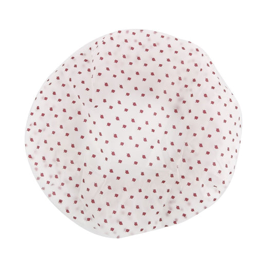 Ruilogod Plastic Leaf Dots Pattern Bathroom Reusable Elastic Water Resistance Shower Hair Cap Hat Burgundy (id: 7be ee0 d37 d5f b5f Beauty and Personal Care Ruilogod