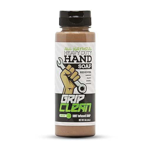 Grip Clean Heavy Duty Hand Cleaner for Mechanics - Natural Pumice & Clay-Infused Technology Removes Grease, Oil & Grime - Moisturizing Liquid Hand Beauty & Personal Care Grip Clean