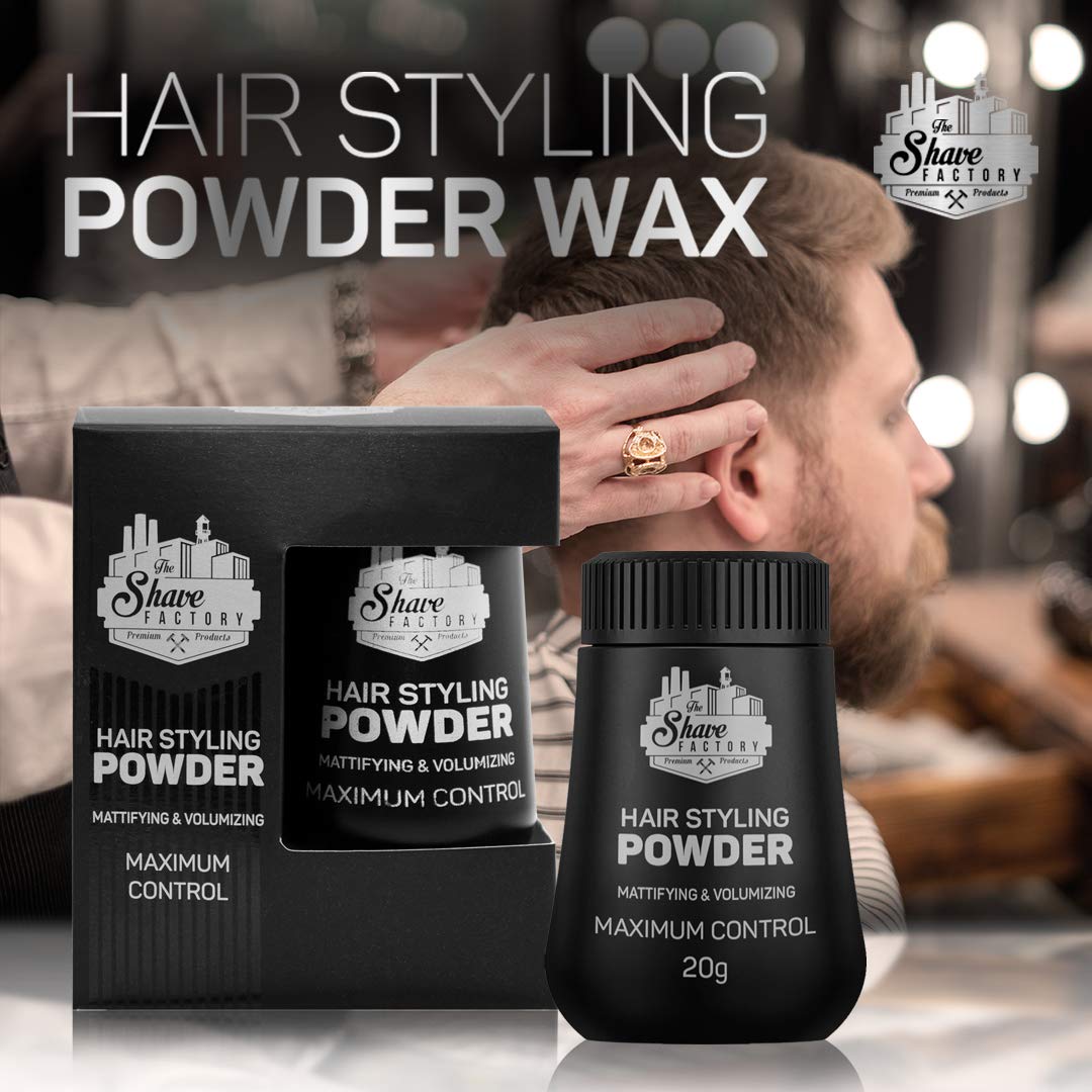 the shave factory Hair Styling Powder 21gr. Mattifying&Volumizing Powder with Maximum Control-Elegant Design, Ease Of Use, Flexible and Long-Lasting Beauty & Personal Care the shave factory