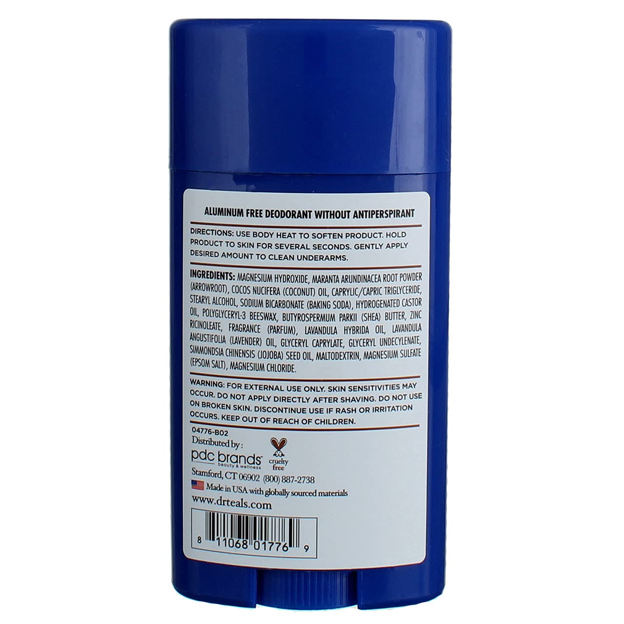 Dr Teal's Aluminum Free Deodorant - Coconut Oil - Paraben & Phthalate Free - 2.65 oz Pack of 2 Beauty and Personal Care Dr Teal's