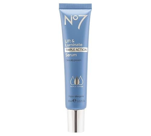No7 Lift & Luminate Triple Action Face Serum - Collagen Peptide Anti Wrinkle Serum + Brightening Emblica & Vitamin C Face Serum + Pro Retinol Skin Beauty & Personal Care No7